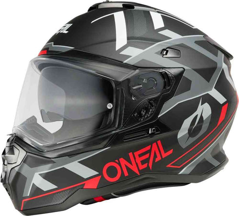 O'Neal 2025 D-SRS Helmet Square - Black/Grey/Red