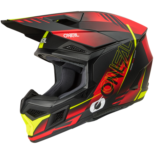 O'Neal 2026 3 Series Haze Helmet - Black/Red/Neon Yellow — Motorcycle Gear (image 2 of 7)