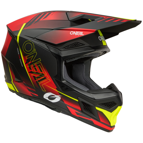 O'Neal 2026 3 Series Haze Helmet - Black/Red/Neon Yellow — Motorcycle Gear (image 3 of 7)