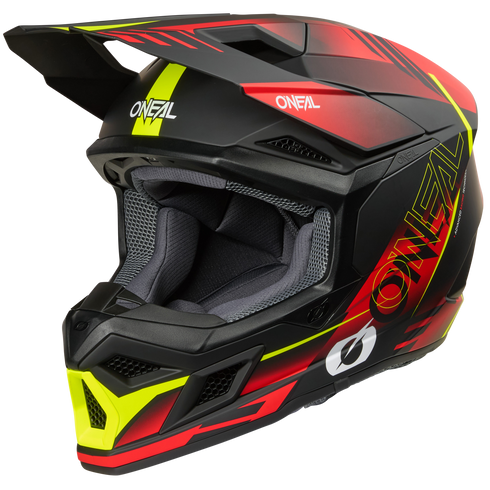 O'Neal 2026 3 Series Haze Helmet - Black/Red/Neon Yellow — Motorcycle Gear (image 1 of 7)