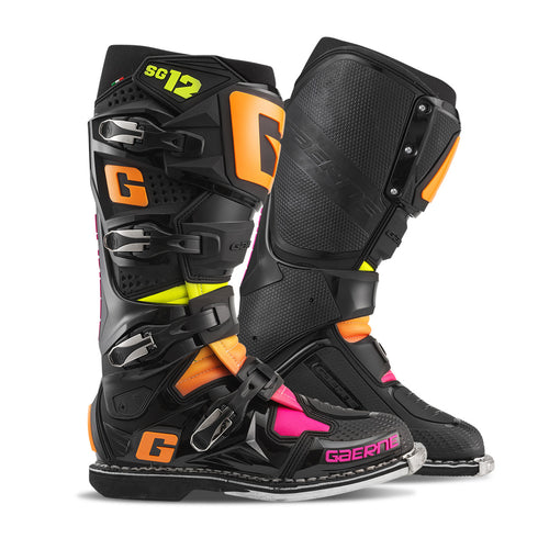 Gaerne SG-12 Boots - Limited Edition Black Orange Pink