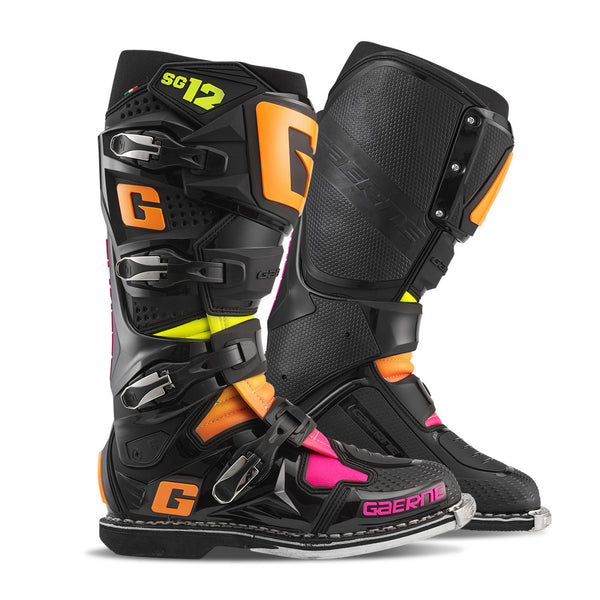 Gaerne SG-12 Boots - Limited Edition Black Orange Pink