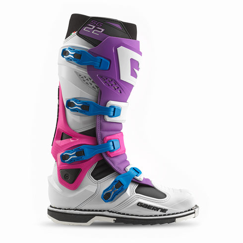 Gaerne SG22 MX Boots - Purple/White/Rhodamine (Limited Edition)