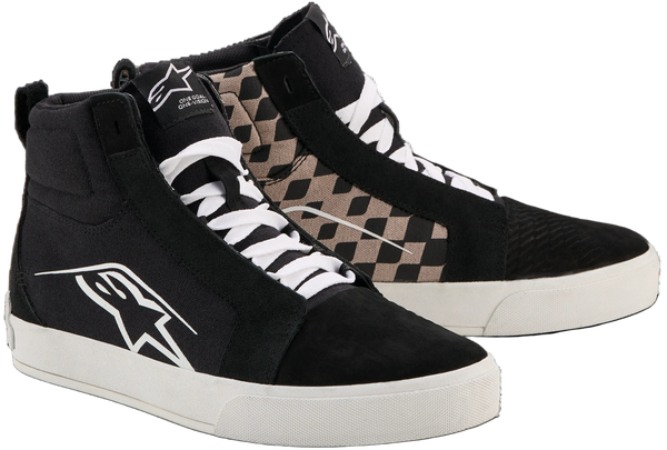 Alpinestars Ride-63 Canvas Shoes - Black/Cool Gray Chess (Checkered) — Motorcycle Gear (image 1 of 8)