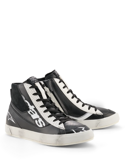 Alpinestars Stated Flair Riding Shoes - Black/White — Motorcycle Gear (image 1 of 7)