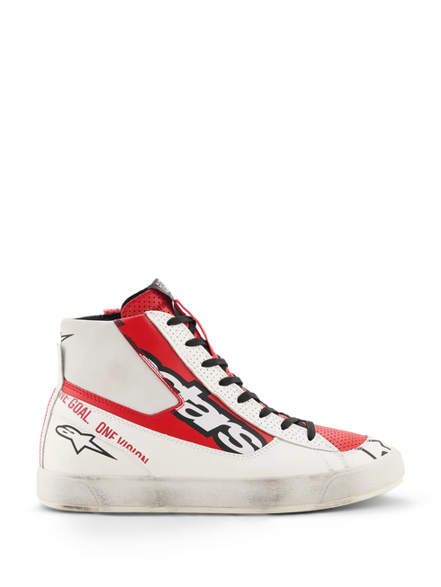Alpinestars Stated Flair Riding Shoes - White/Bright Red — Motorcycle Gear (image 2 of 7)
