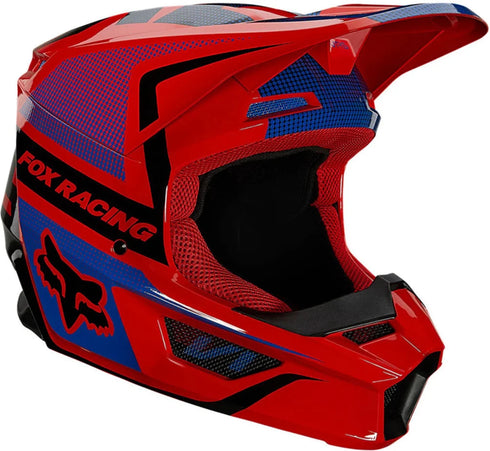 Fox Racing Youth V1 Oktiv ECE Helmet - Fluorescent Red 110