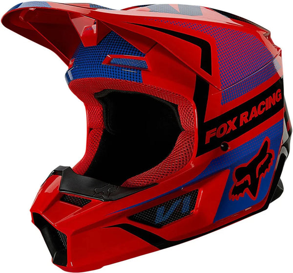 Fox Racing Youth V1 Oktiv ECE Helmet - Fluorescent Red 110