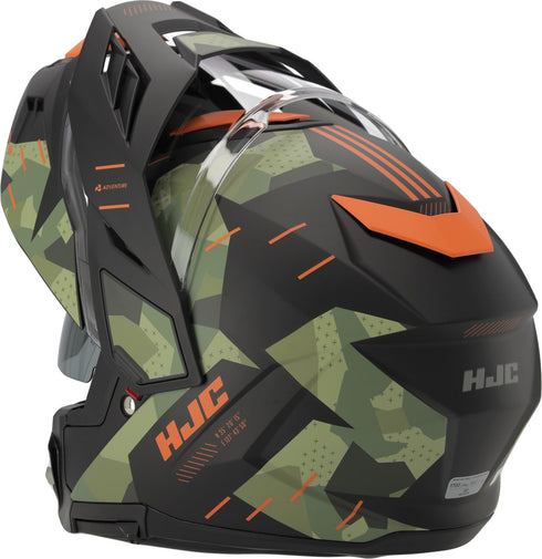 HJC i80 Roki Multi/System Helmet - MC47SF (Black/Green/Orange) — Motorcycle Helmets (image 5 of 9)
