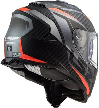 LS2 FF800 Storm II Racer Helmet - Titanium/Orange Matt