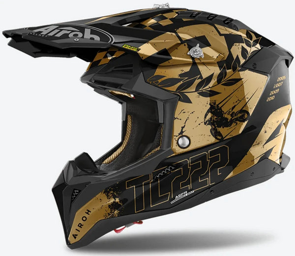 Airoh 2024 Aviator 3 The Legend TC222 Helmet - Chrome Gloss