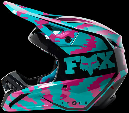Fox Racing Youth V1 Core Nuklr Dot ECE Helmet - Teal 176