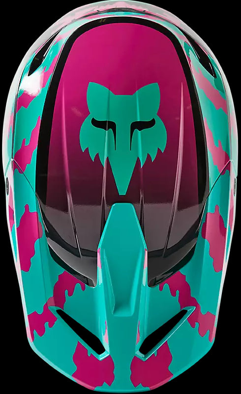 Fox Racing Youth V1 Core Nuklr Dot ECE Helmet - Teal 176