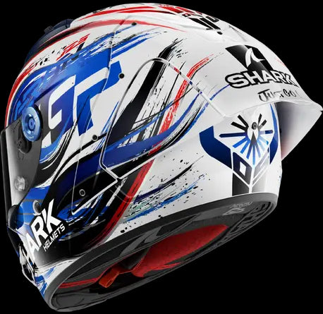 Shark Aeron GP FIM Racing Zarco Replica Helmet - White/Black/Blue (WKB)