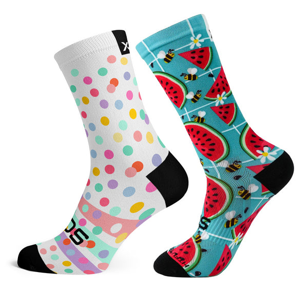 Sox Footwear Kids Crew Socks - Dots & Fruity Pack