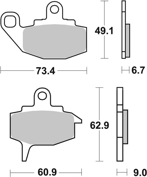 SBS FA130 Ceramic Front/Rear Brake Pads - 602HF (Kawasaki)