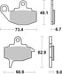 SBS FA130 Ceramic Front/Rear Brake Pads - 602HF (Kawasaki)