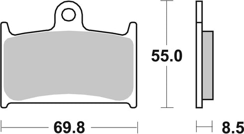 SBS FA145/FA236 EVO Sinter Road Front Brake Pads - 624HS