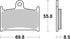 SBS FA145/FA236 EVO Sinter Road Front Brake Pads - 624HS