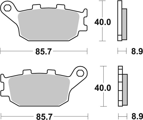 SBS FA174 Ceramic Front/Rear Brake Pads - 657HF