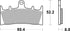 SBS FA188 Road EVO Sinter Front Brake Pads - 686HS
