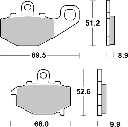 SBS FA192 Sinter Rear Brake Pads - 687LS (Kawasaki)