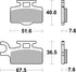 SBS FA302 Off-Road Sinter Front/Rear Brake Pads - 752SI (Kawasaki/Suzuki)