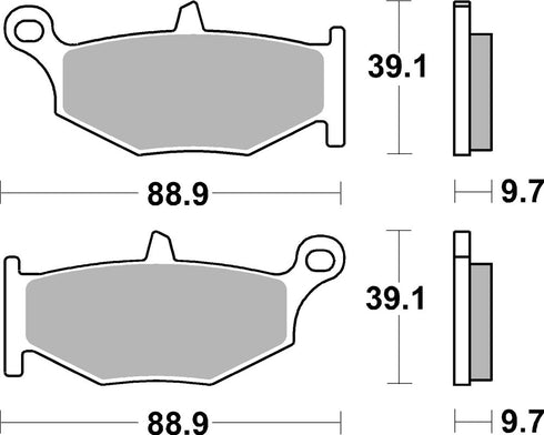 SBS FA419 Sinter Rear Brake Pads - 833LS (Suzuki)