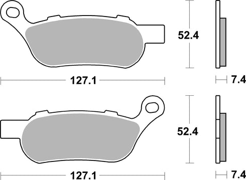 SBS FA458 Sinter Rear Brake Pads - 854H.LS (Harley Davidson)