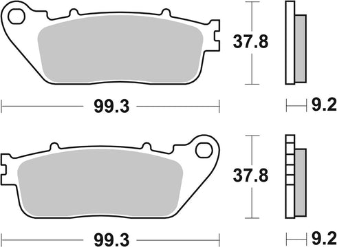 SBS FA488 Road Sinter Rear Brake Pads - 862LS (Honda)