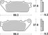 SBS FA488 Road Sinter Rear Brake Pads - 862LS (Honda)