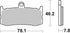 SBS FA Dual Carbon Front Race Brake Pads - 864DC (Triumph)