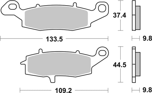 SBS FA Road Sinter Rear Brake Pads - 920LS (Suzuki)