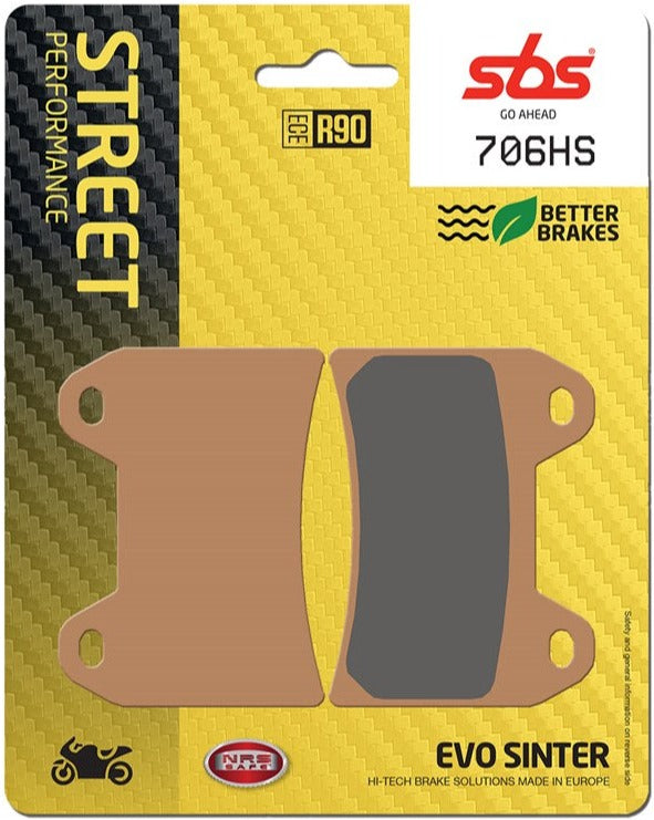 SBS FA244 EVO Sinter Front Brake Pads - 706HS