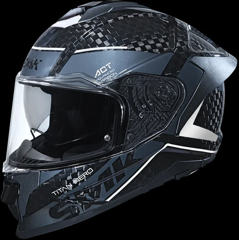 SMK Titan Carbon Nero Helmet - GL261 Black/Grey/White