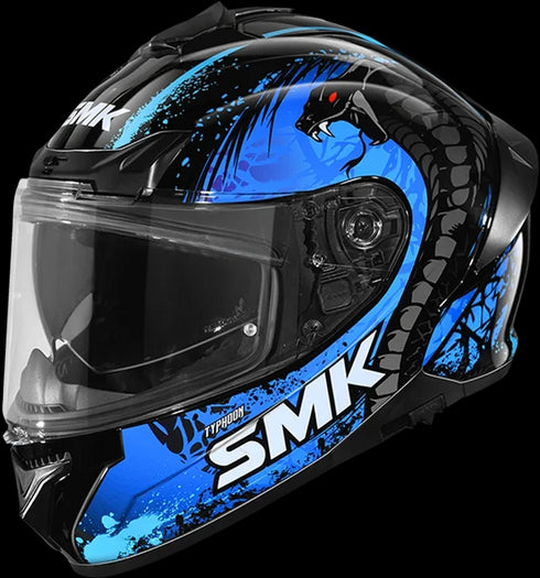 SMK Typhoon Reptile Helmet - GL255 Black/Blue