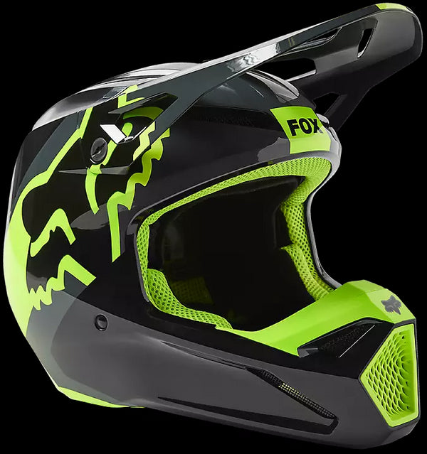 Fox Racing Youth V1 Xpozr Dot ECE Helmet - Black/Grey 014