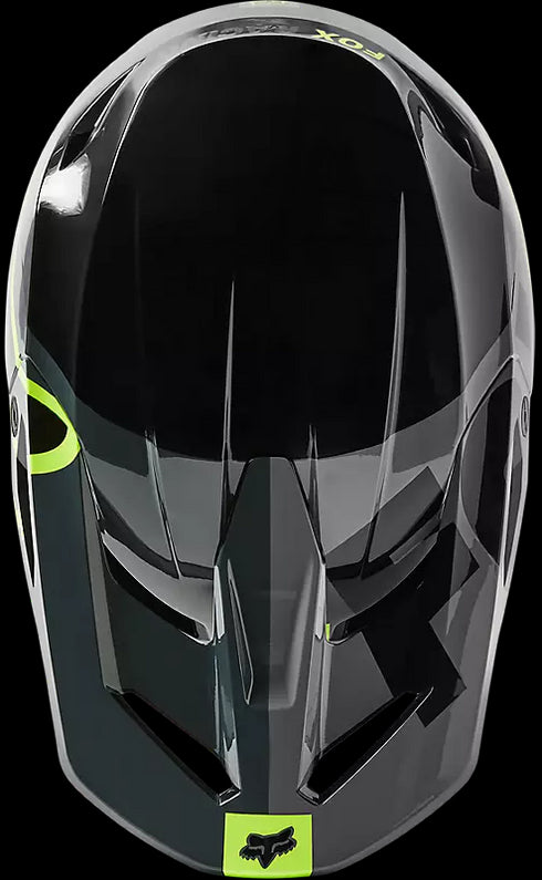 Fox Racing Youth V1 Xpozr Dot ECE Helmet - Black/Grey 014