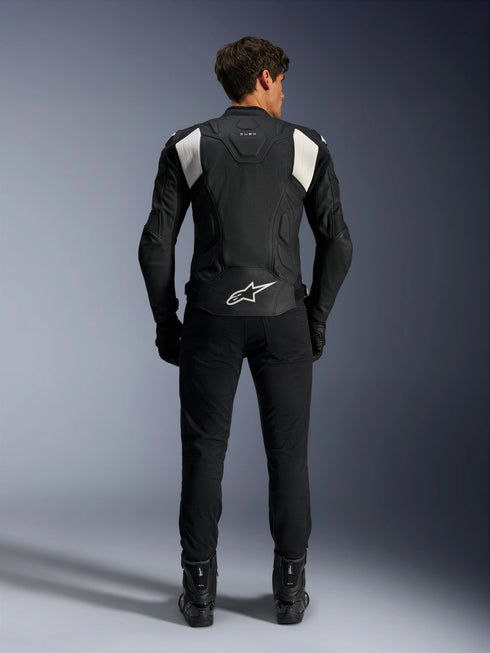 Alpinestars Dusk Airflow Leather Jacket - Black/White