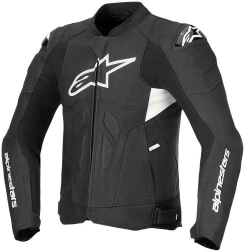 Alpinestars Dusk Airflow Leather Jacket - Black/White