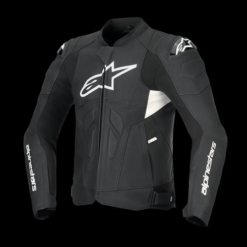 Alpinestars Dusk Leather Airflow Jacket Black/White