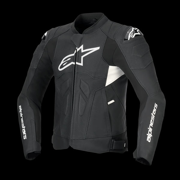 Alpinestars Dusk Leather Airflow Jacket Black/White