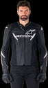 Alpinestars Faster V3 Airflow Leather Jacket - Black/White
