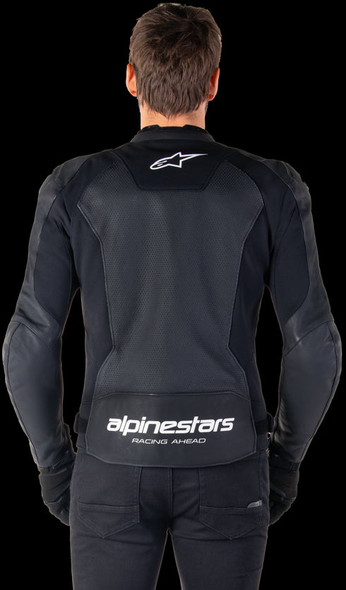 Alpinestars Faster V3 Airflow Leather Jacket - Black/White