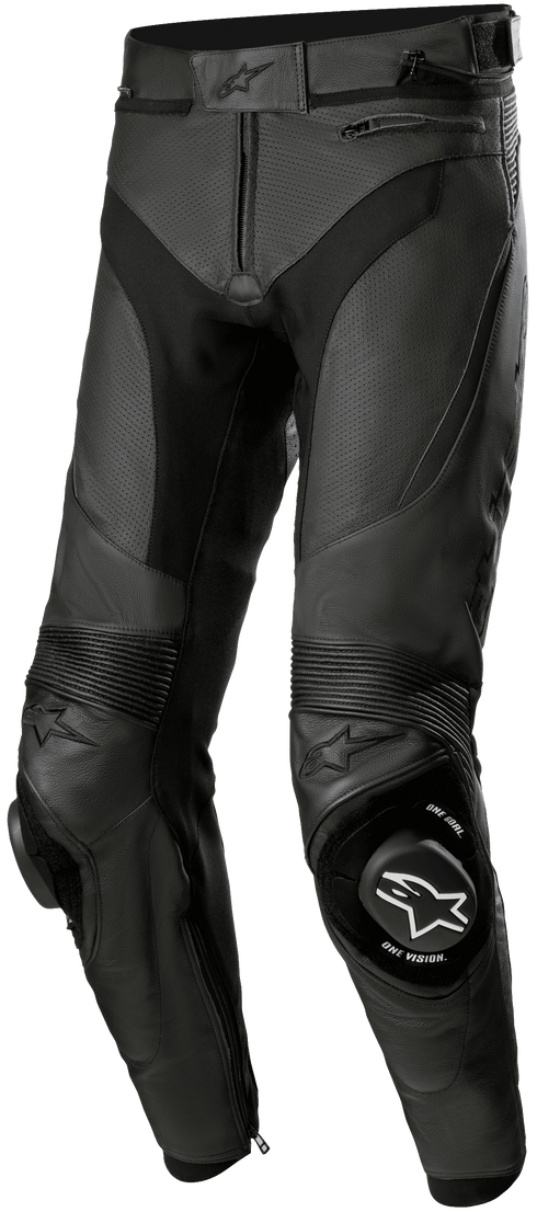 Alpinestars Missile V3 Airflow Leather Pants - Black/Black