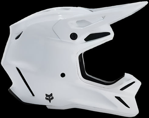 Fox Racing V3 RS Carbon Solid Helmet - White