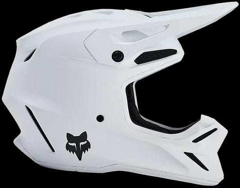 Fox Racing V3 Solid Helmet - White Matt