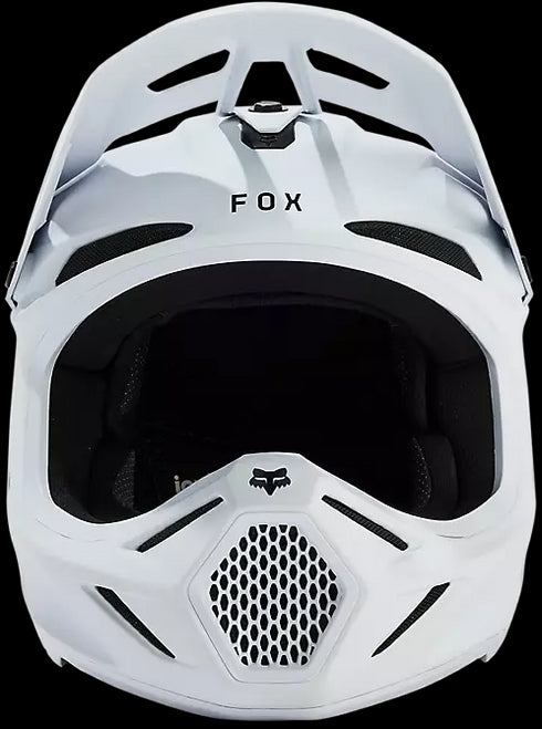 Fox Racing V3 Solid Helmet - White Matt