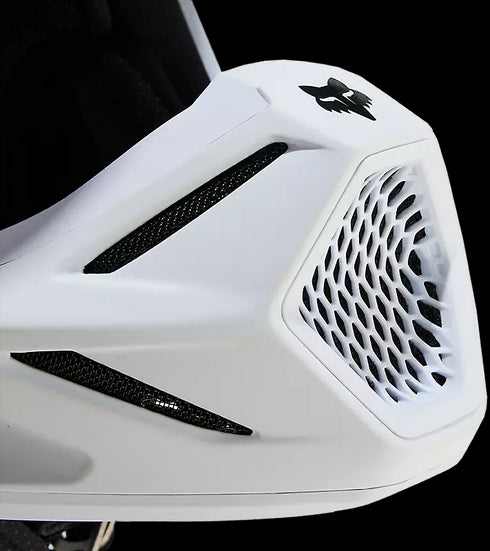 Fox Racing V3 Solid Helmet - White Matt