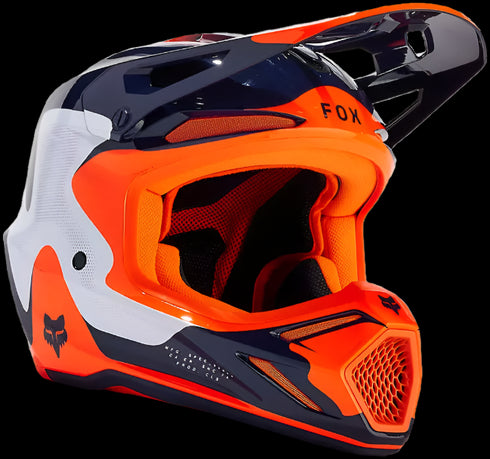 Fox Racing V3 Revise Helmet - Navy/Orange